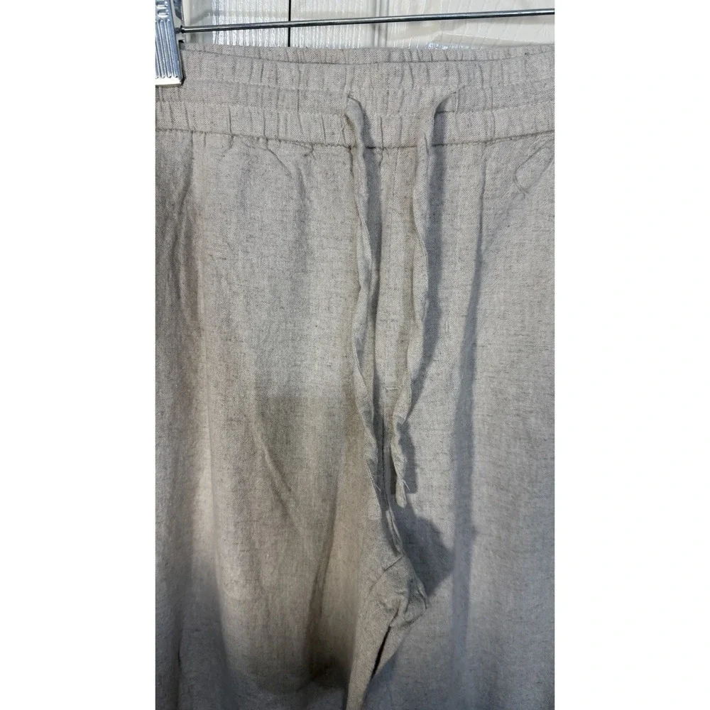 Zara Women's Linen Wide-Leg Pants Size M